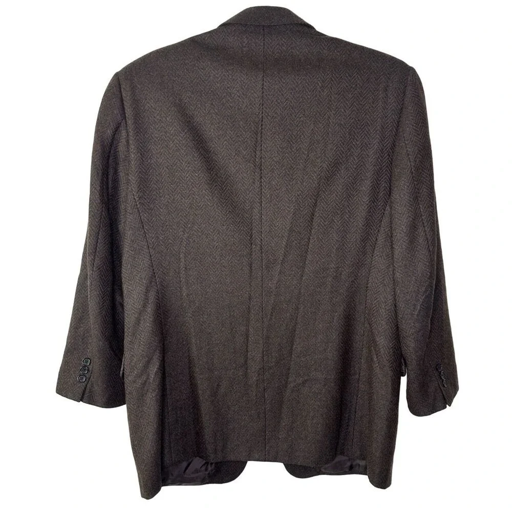 Ermenegildo Zegna Blazer Men's 44 US 54 EU Soft Brown Cashmere Blend 3 Button